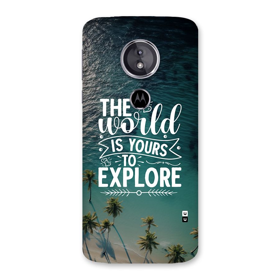 World To Explore Back Case for Moto E5