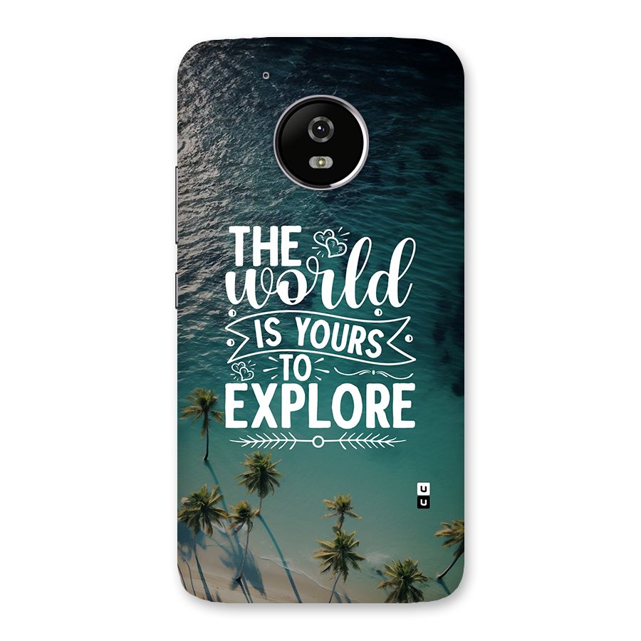 World To Explore Back Case for Moto G5