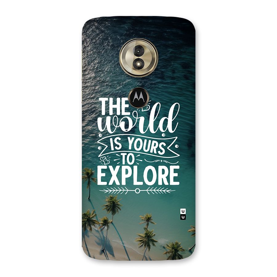 World To Explore Back Case for Moto G6 Play