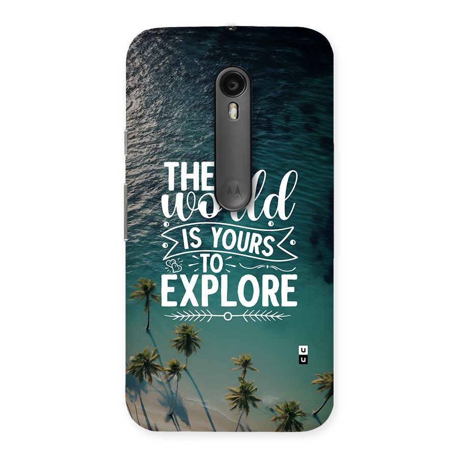 World To Explore Back Case for Moto G Turbo