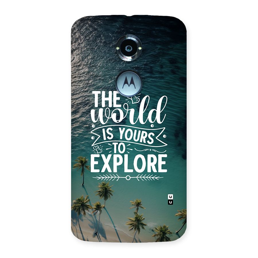 World To Explore Back Case for Moto X2