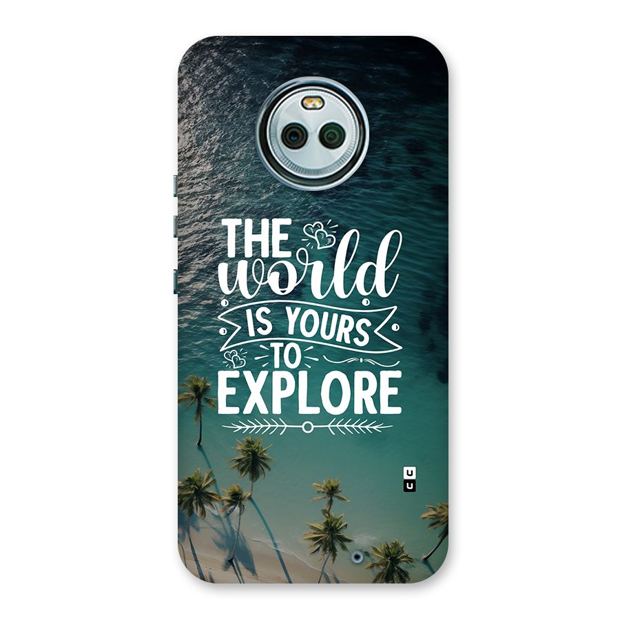 World To Explore Back Case for Moto X4