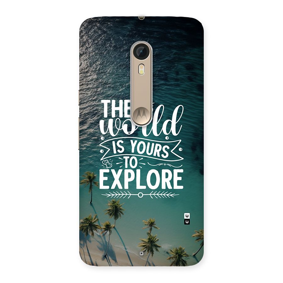 World To Explore Back Case for Moto X Style