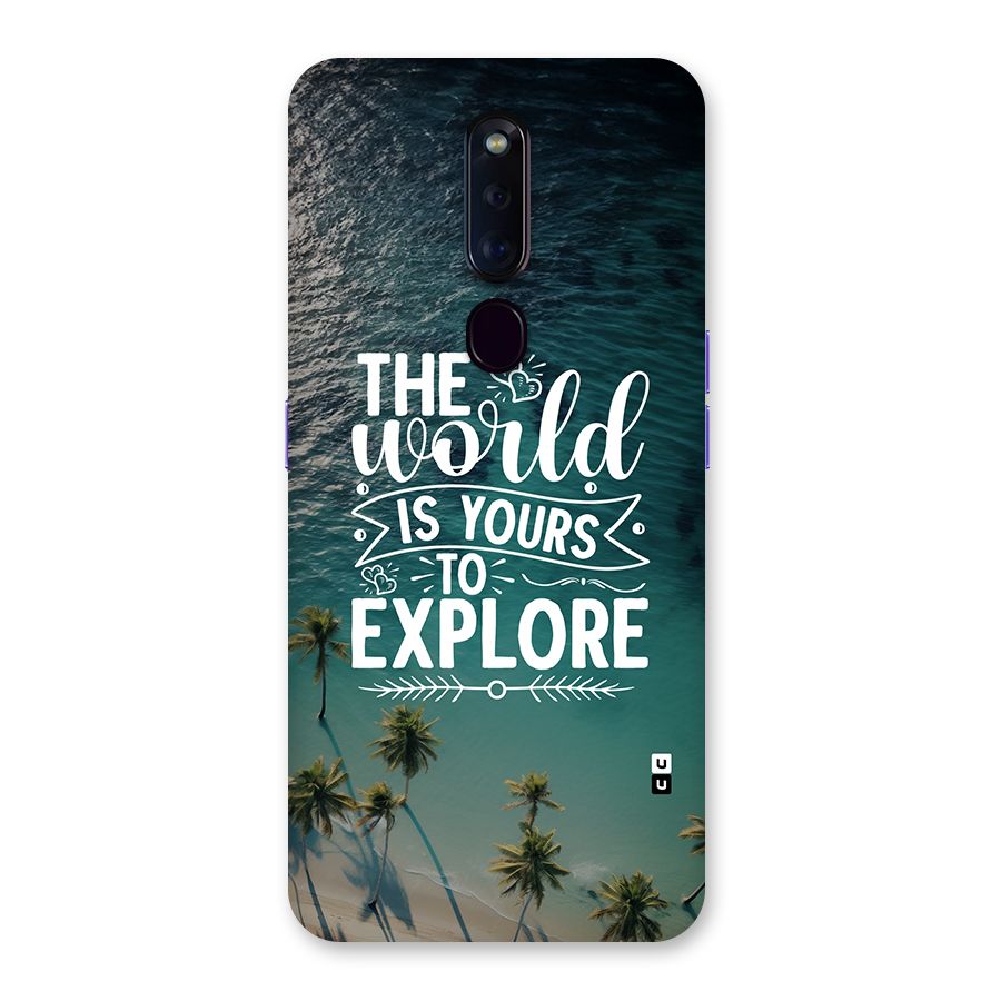 World To Explore Back Case for Oppo F11 Pro
