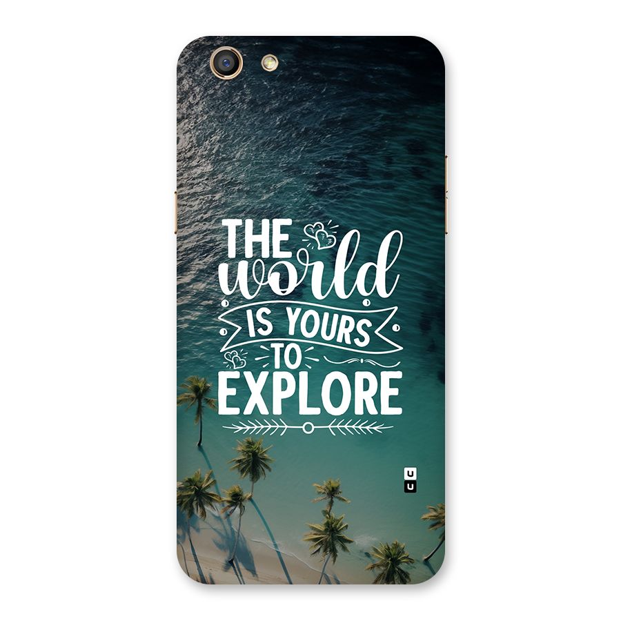 World To Explore Back Case for Oppo F3