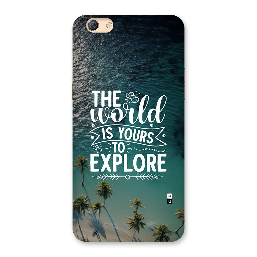 World To Explore Back Case for Oppo F3 Plus