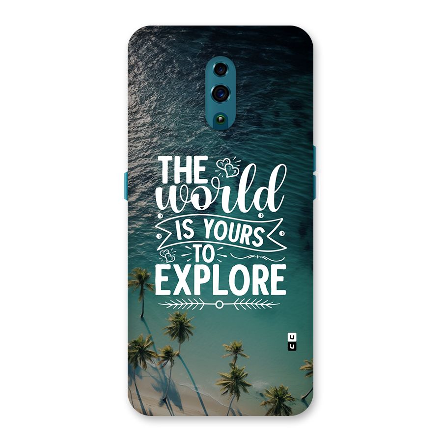 World To Explore Back Case for Oppo Reno