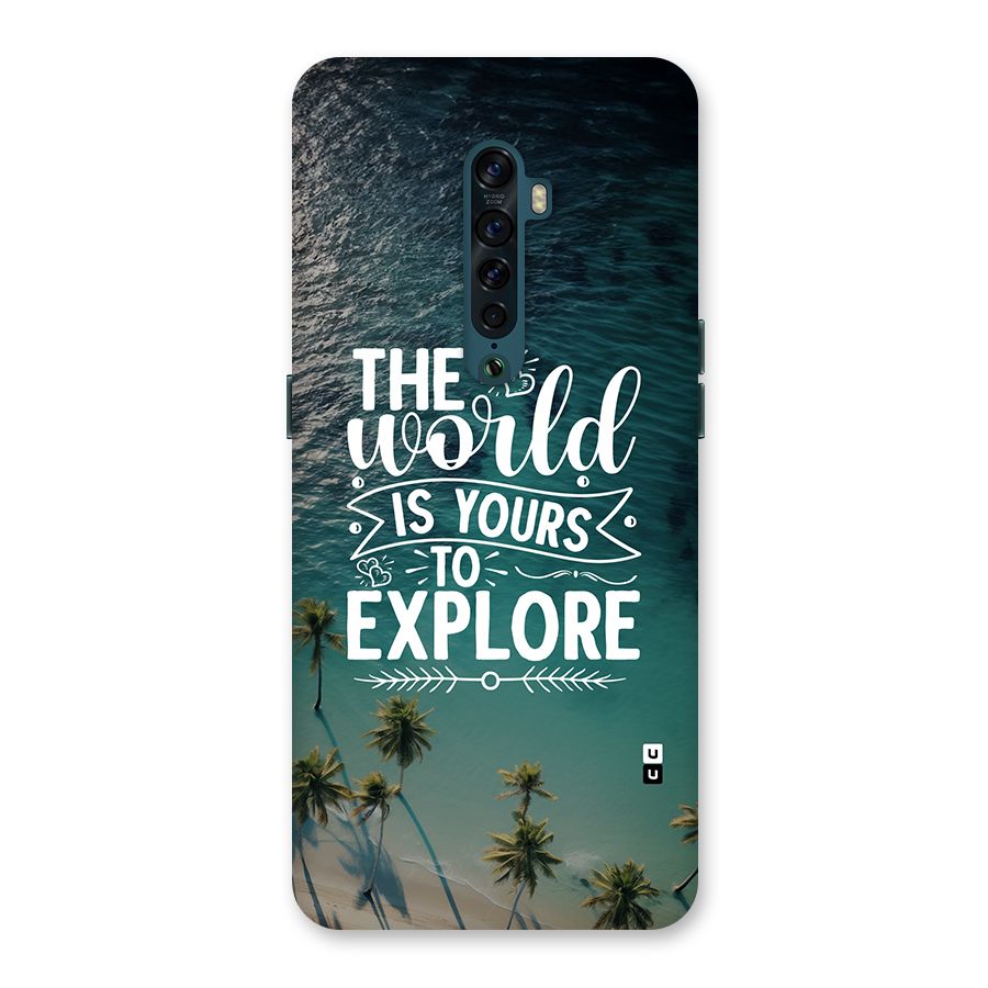 World To Explore Back Case for Oppo Reno2