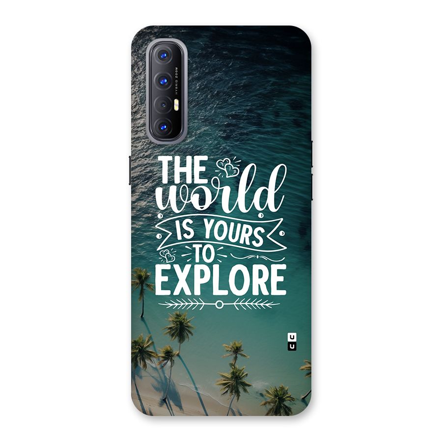 World To Explore Back Case for Oppo Reno3 Pro