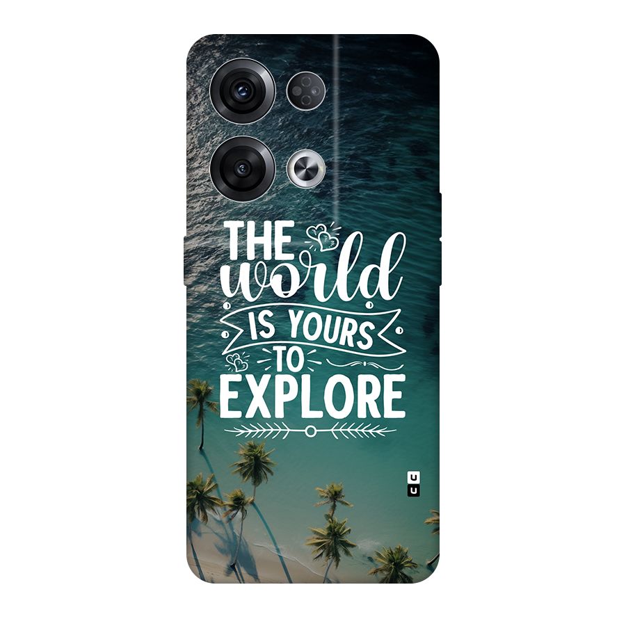 World To Explore Back Case for Oppo Reno8 Pro 5G