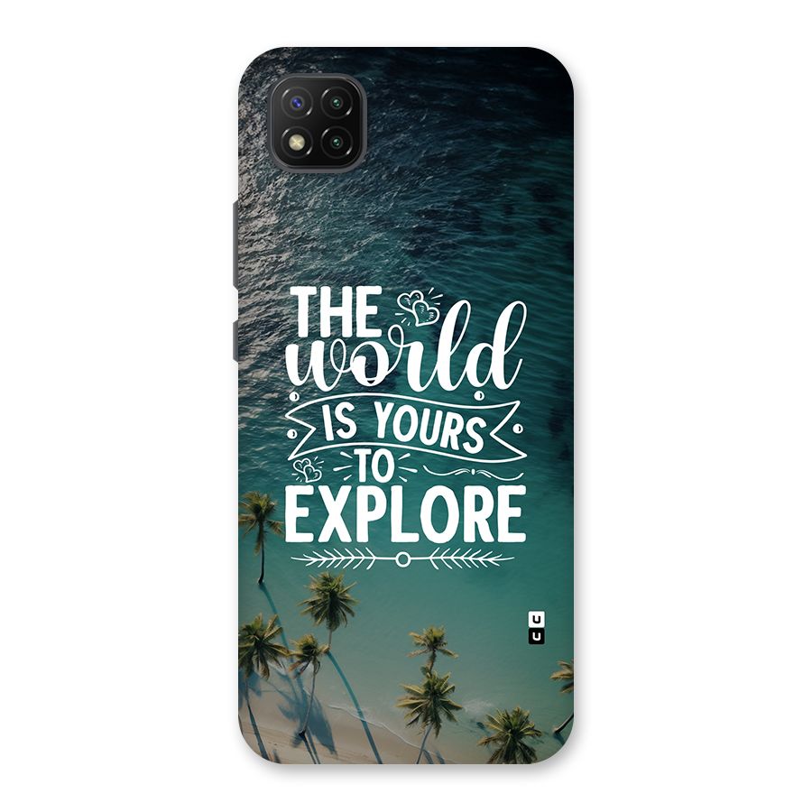 World To Explore Back Case for Poco C3