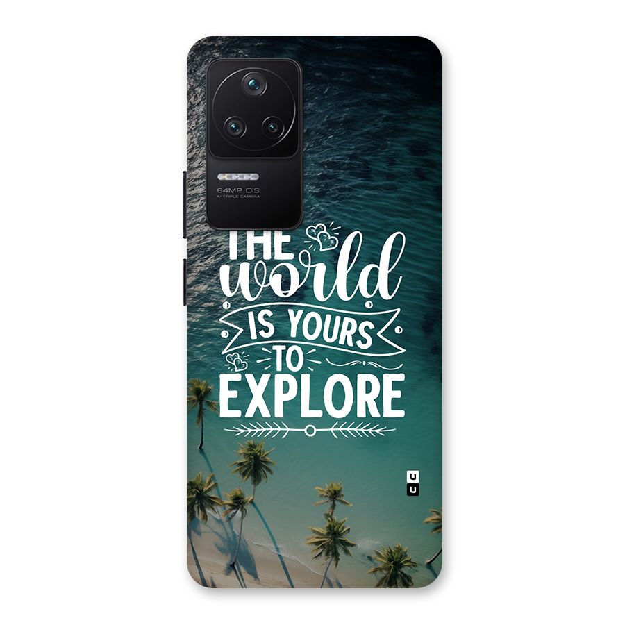 World To Explore Back Case for Poco F4 5G