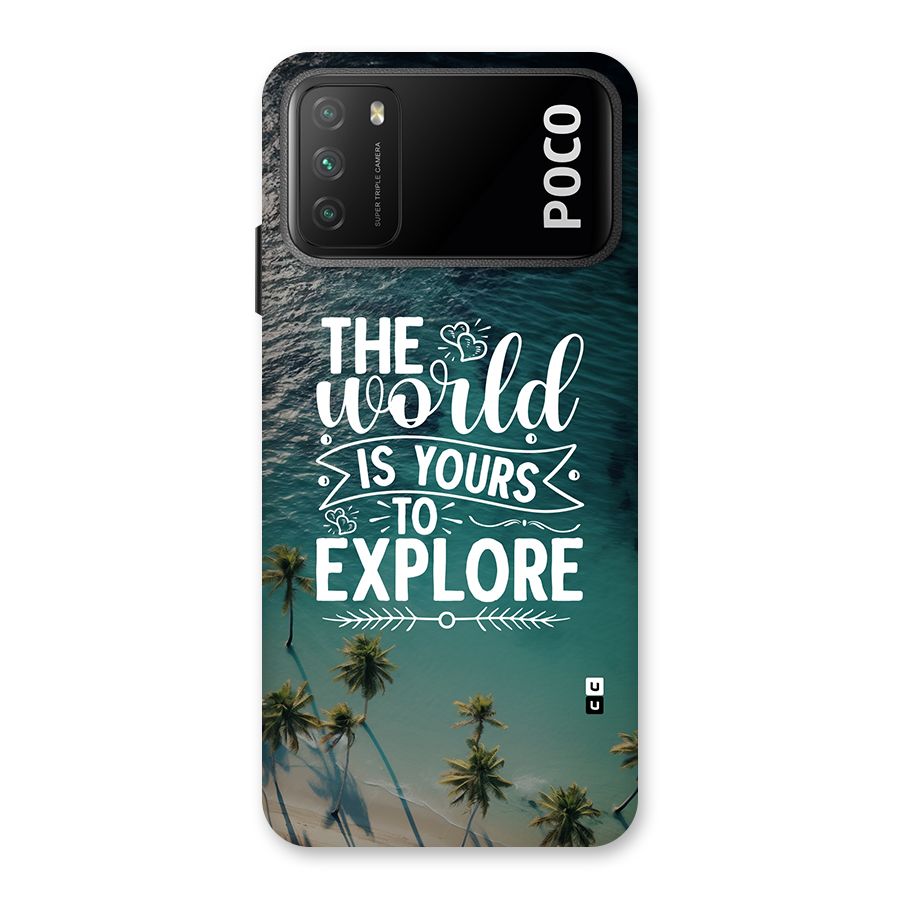 World To Explore Back Case for Poco M3