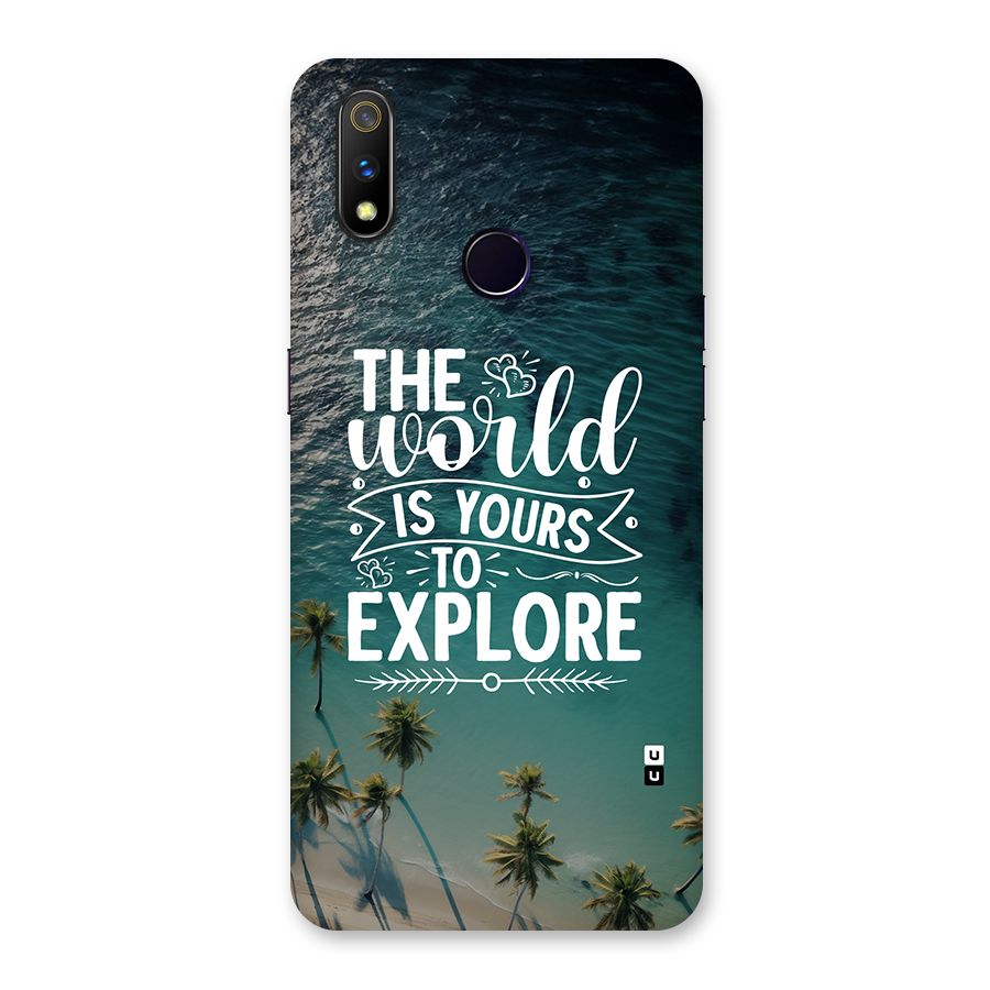 World To Explore Back Case for Realme 3 Pro