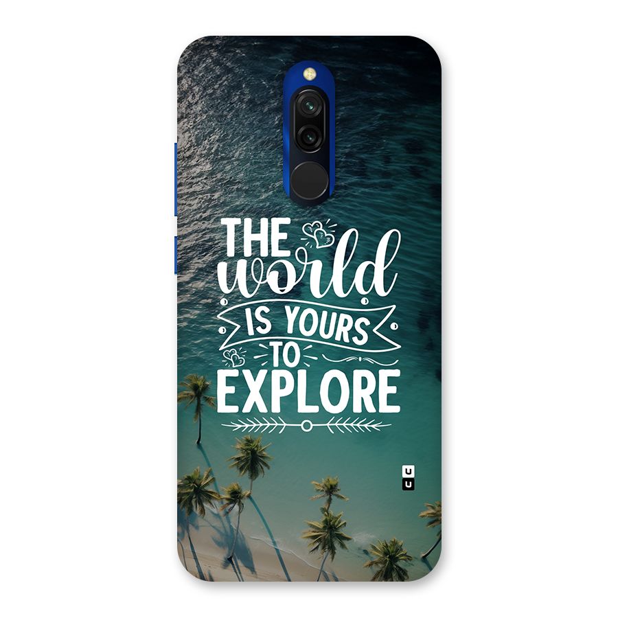 World To Explore Back Case for Redmi 8