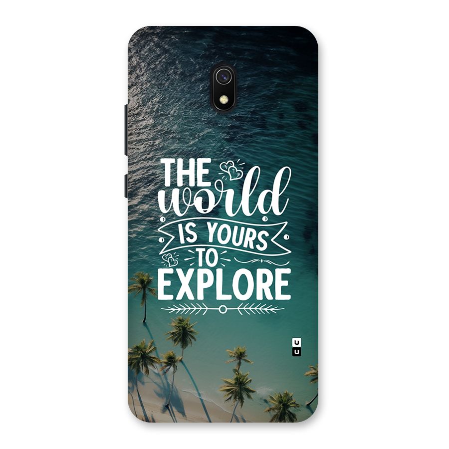 World To Explore Back Case for Redmi 8A