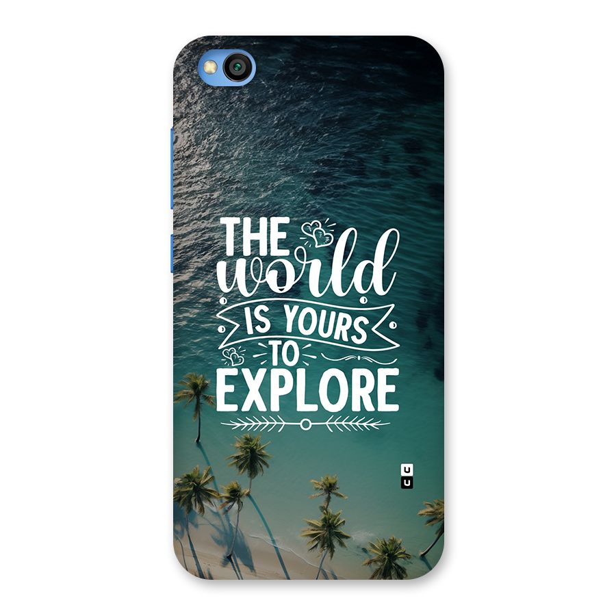 World To Explore Back Case for Redmi Go