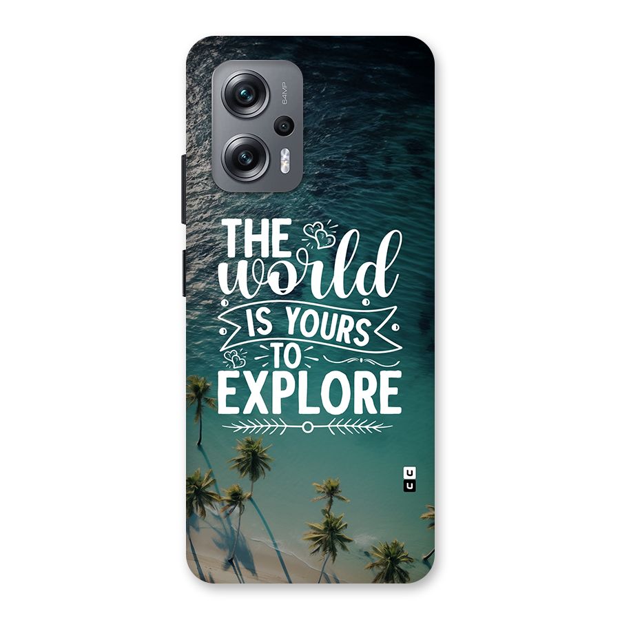 World To Explore Back Case for Redmi K50i