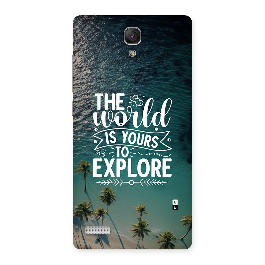 World To Explore Back Case for Redmi Note