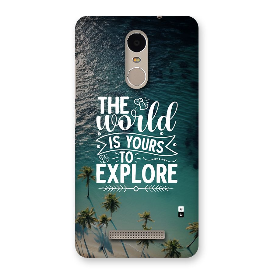 World To Explore Back Case for Redmi Note 3