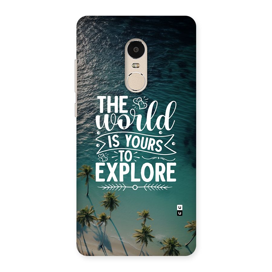 World To Explore Back Case for Redmi Note 4