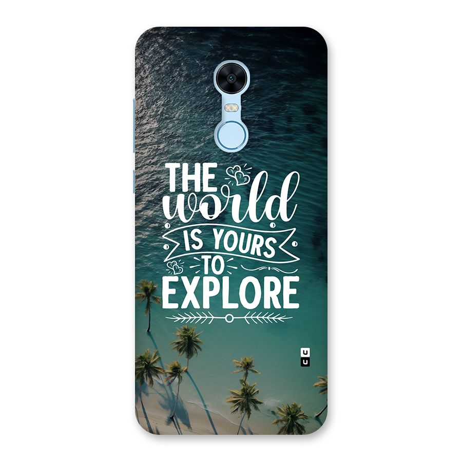 World To Explore Back Case for Redmi Note 5