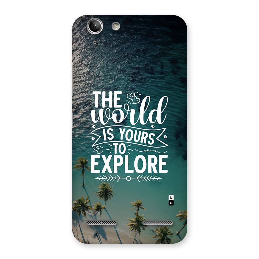 World To Explore Back Case for Vibe K5