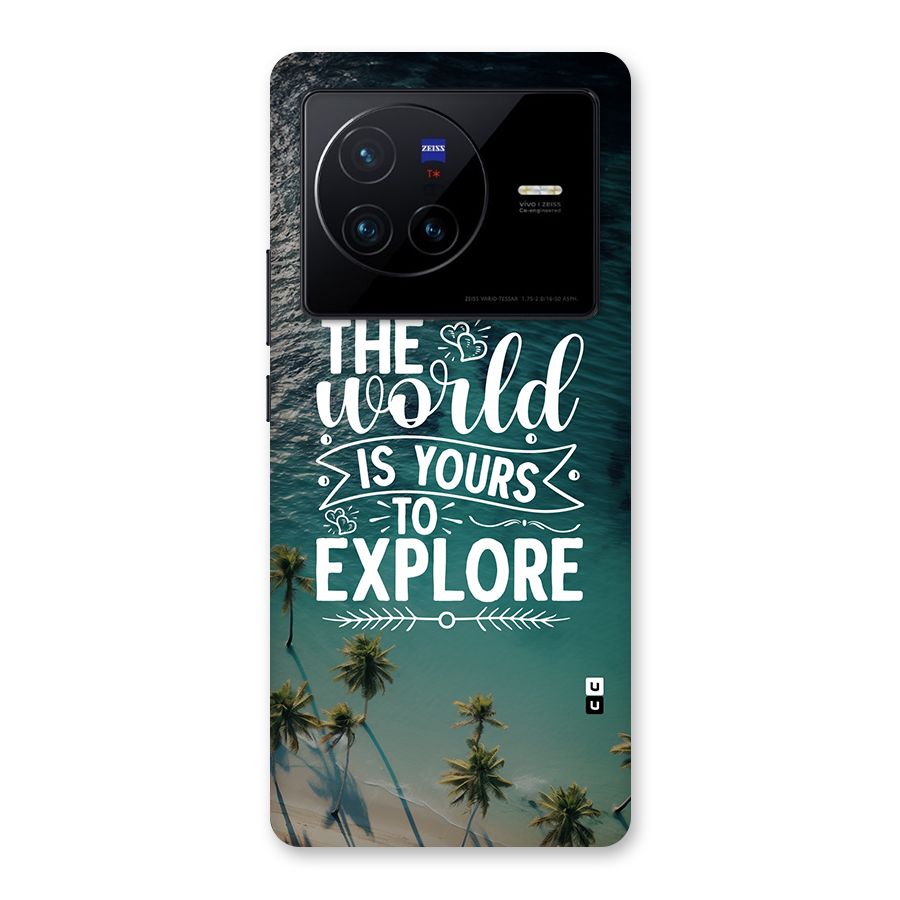 World To Explore Back Case for Vivo X80