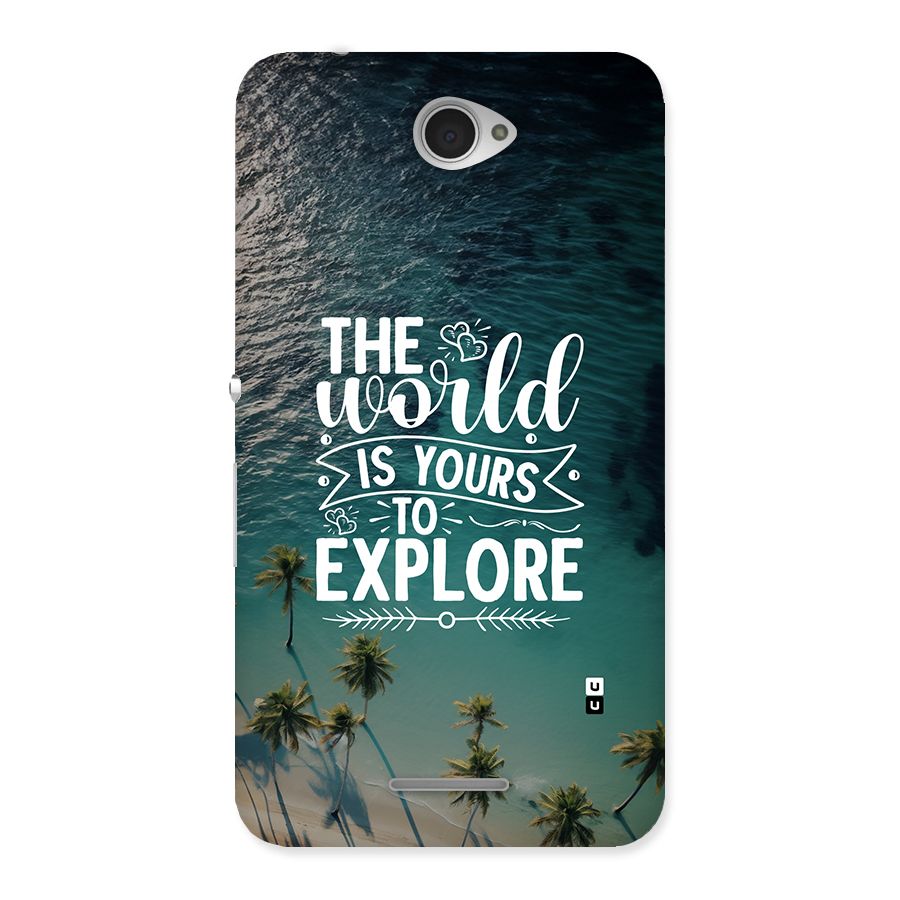 World To Explore Back Case for Xperia E4