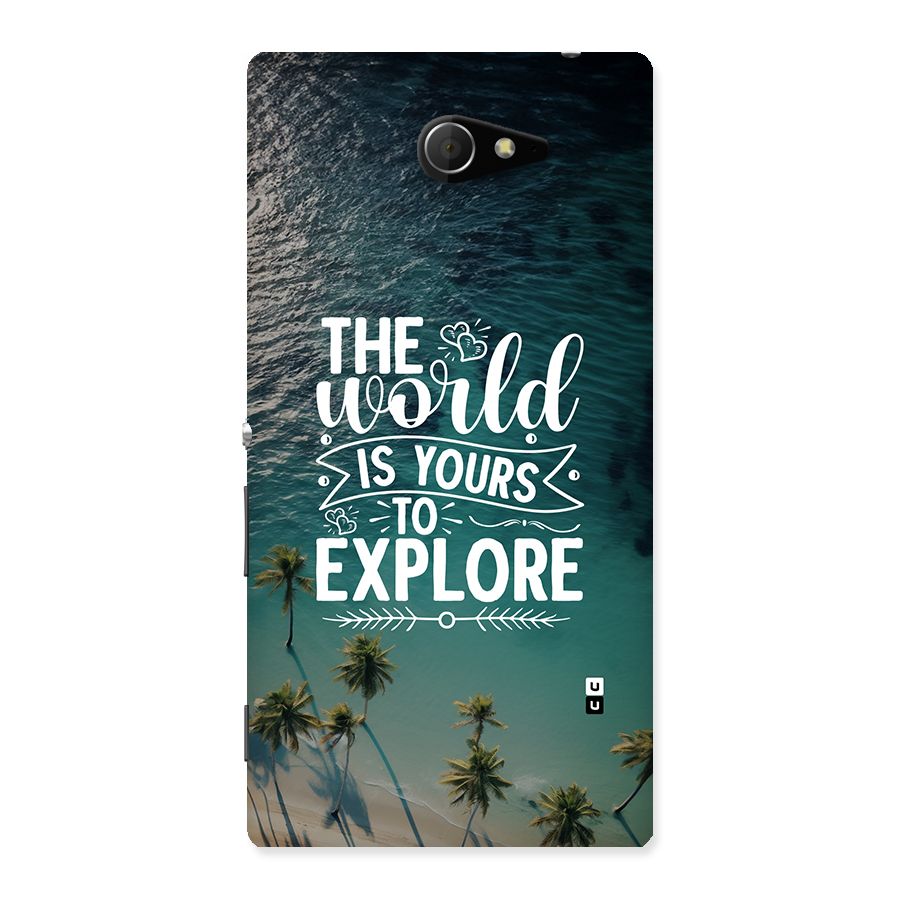 World To Explore Back Case for Xperia M2