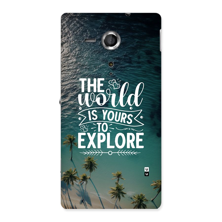 World To Explore Back Case for Xperia Sp