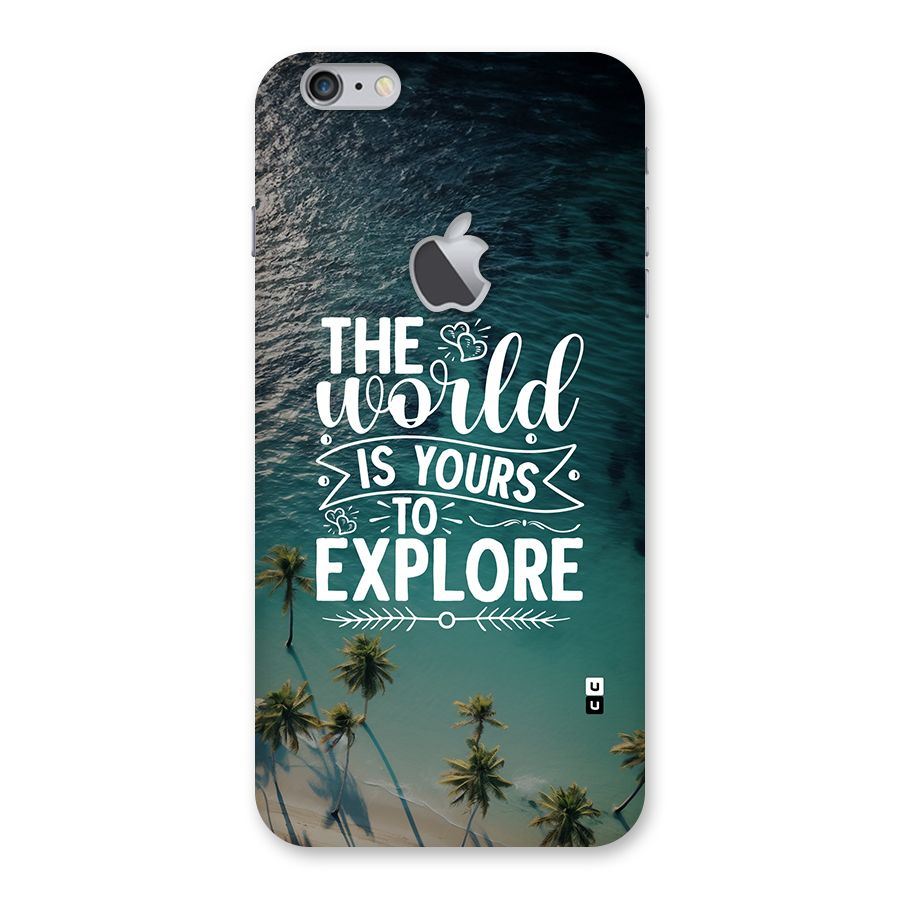 World To Explore Back Case for iPhone 6 Plus 6S Plus Logo Cut
