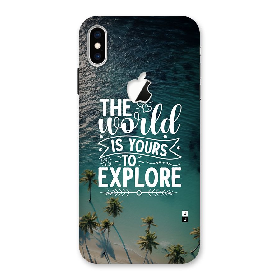 World To Explore Back Case for iPhone XS Max Apple Cut