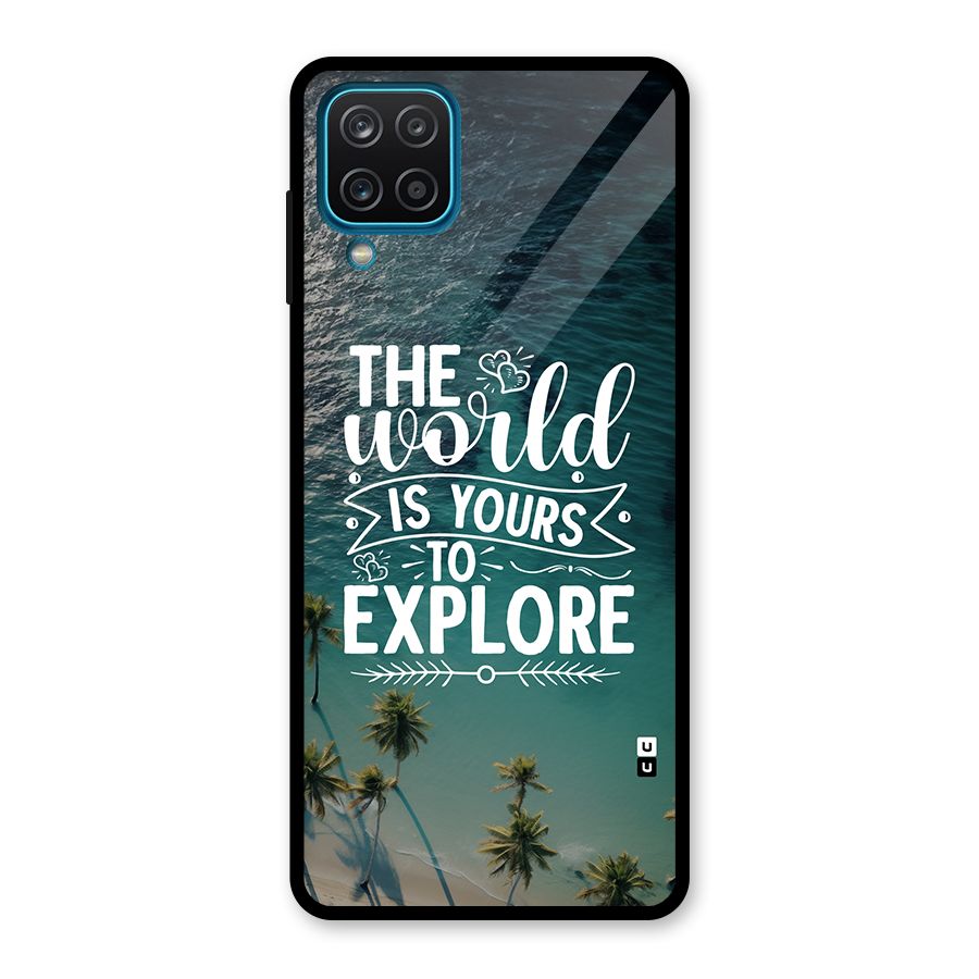 World To Explore Glass Back Case for Galaxy A12