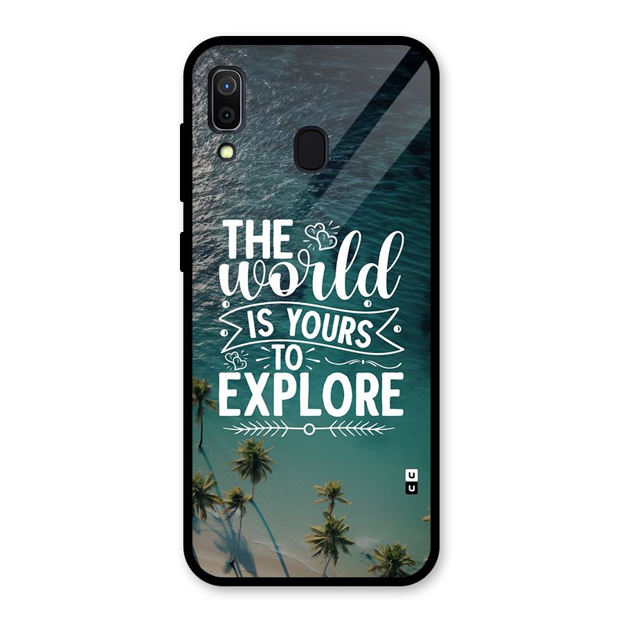 World To Explore Glass Back Case for Galaxy A30