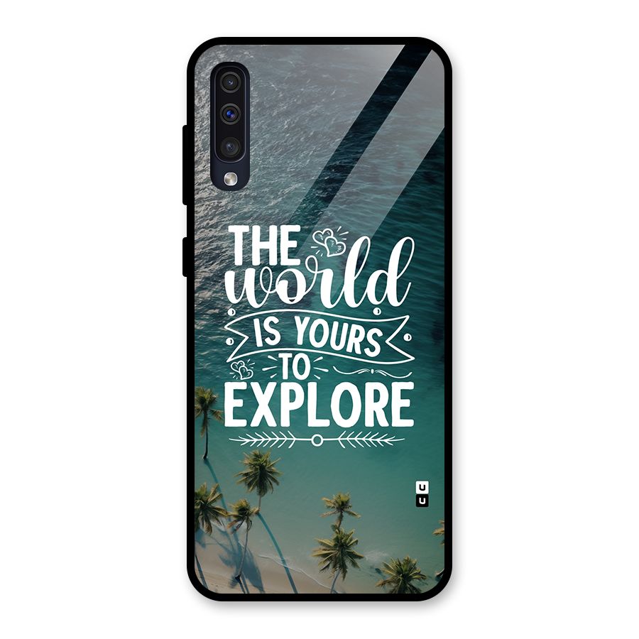 World To Explore Glass Back Case for Galaxy A50