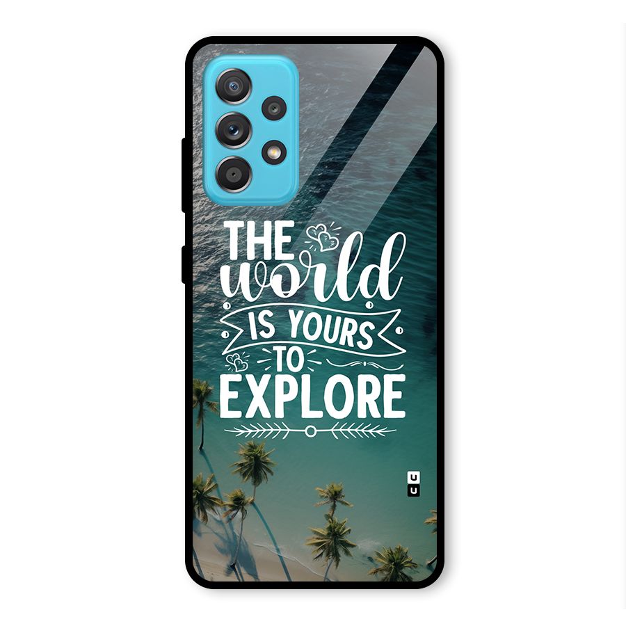 World To Explore Glass Back Case for Galaxy A52