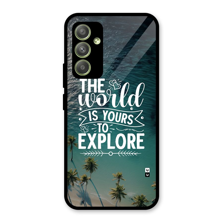 World To Explore Glass Back Case for Galaxy A54