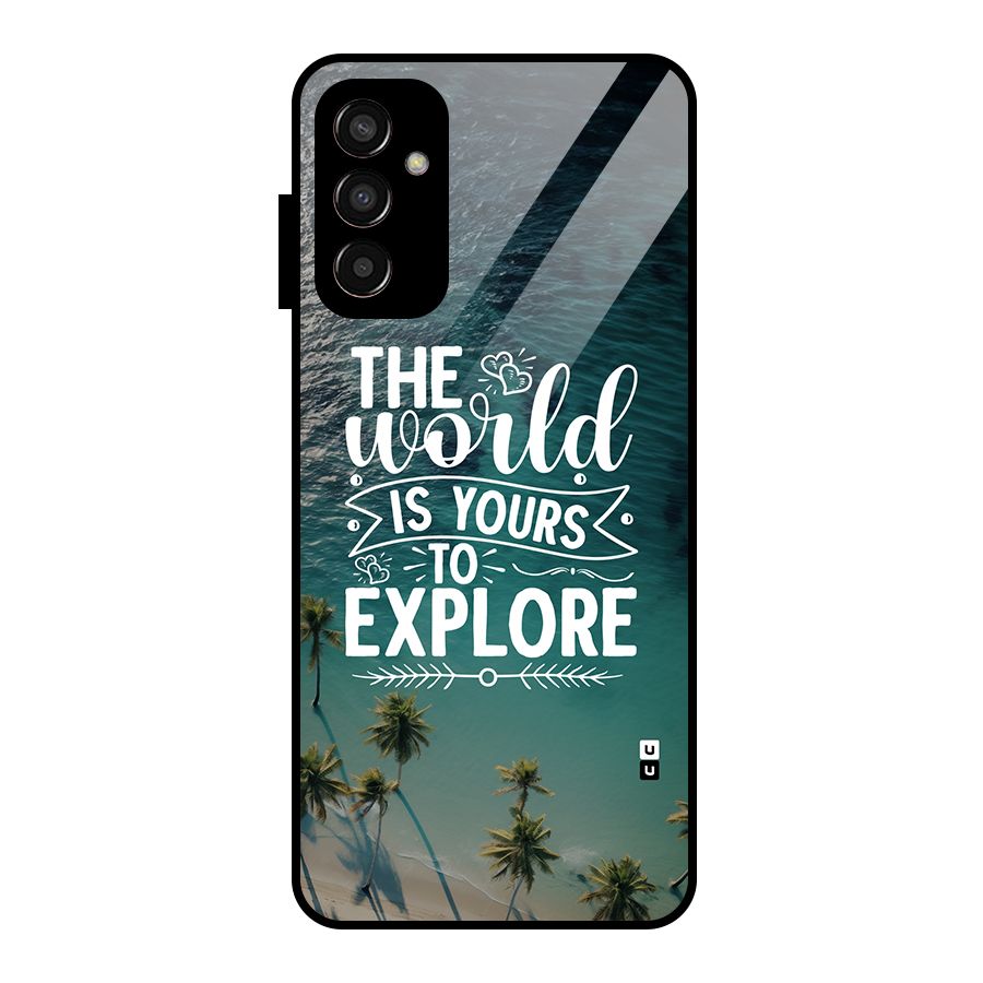World To Explore Glass Back Case for Galaxy F13