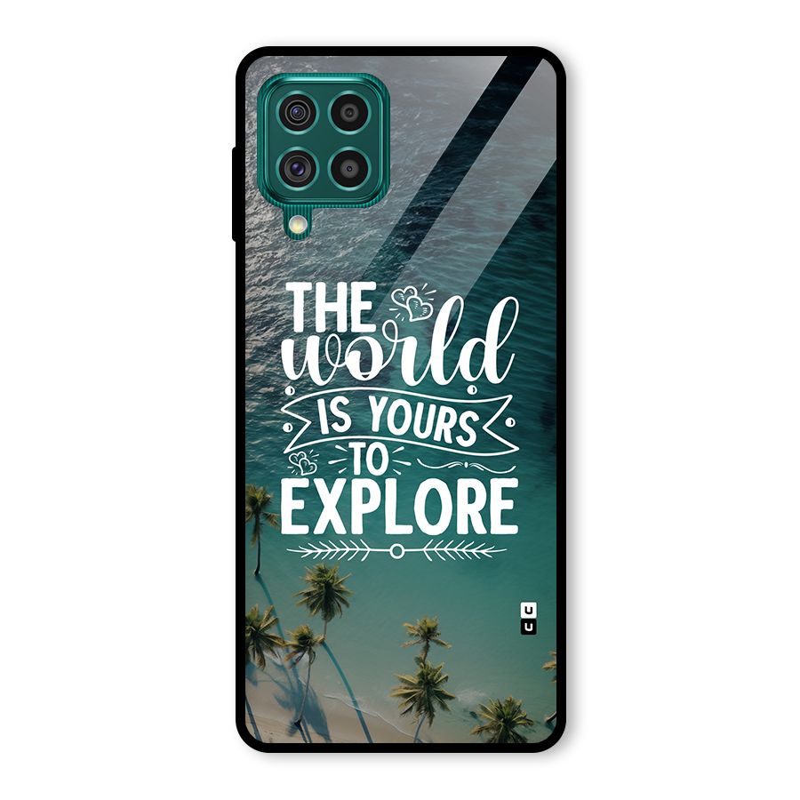 World To Explore Glass Back Case for Galaxy F62