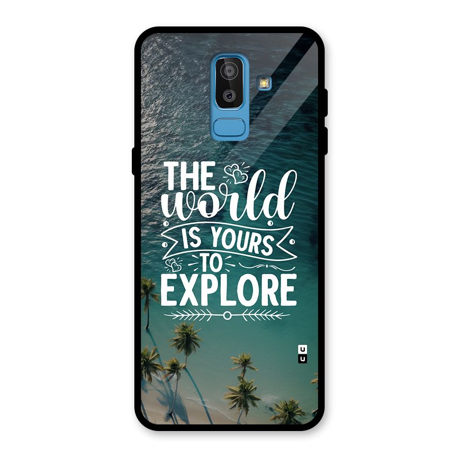 World To Explore Glass Back Case for Galaxy J8