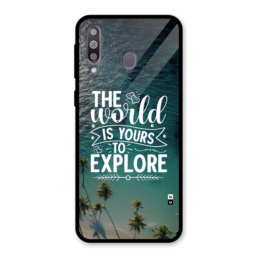 World To Explore Glass Back Case for Galaxy M30