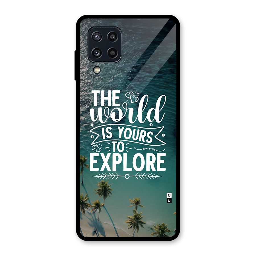 World To Explore Glass Back Case for Galaxy M32