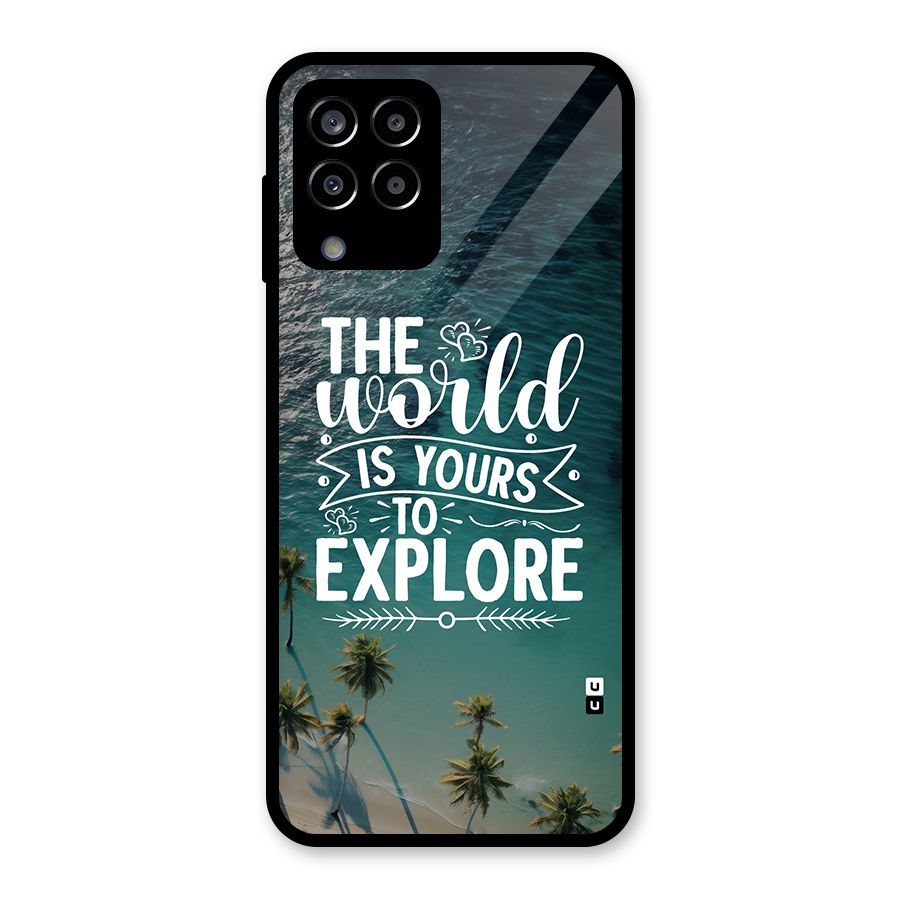 World To Explore Glass Back Case for Galaxy M33
