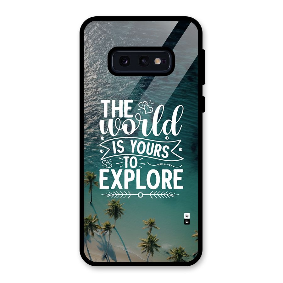 World To Explore Glass Back Case for Galaxy S10e