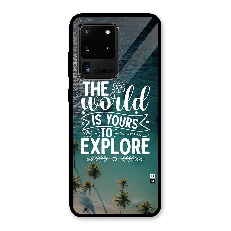 World To Explore Glass Back Case for Galaxy S20 Ultra