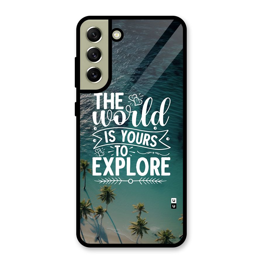 World To Explore Glass Back Case for Galaxy S21 FE 5G