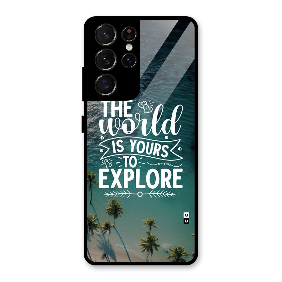 World To Explore Glass Back Case for Galaxy S21 Ultra 5G