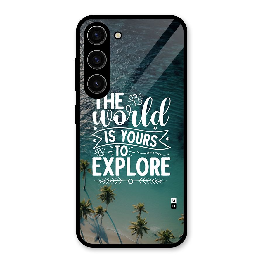 World To Explore Glass Back Case for Galaxy S23