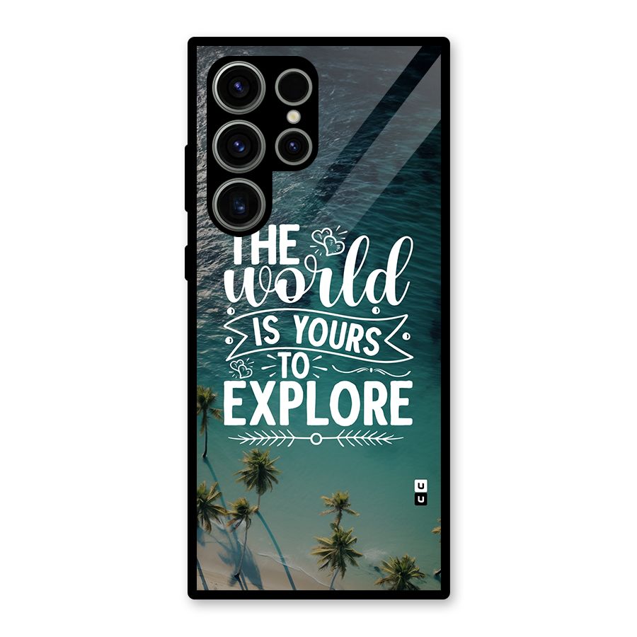 World To Explore Glass Back Case for Galaxy S23 Ultra